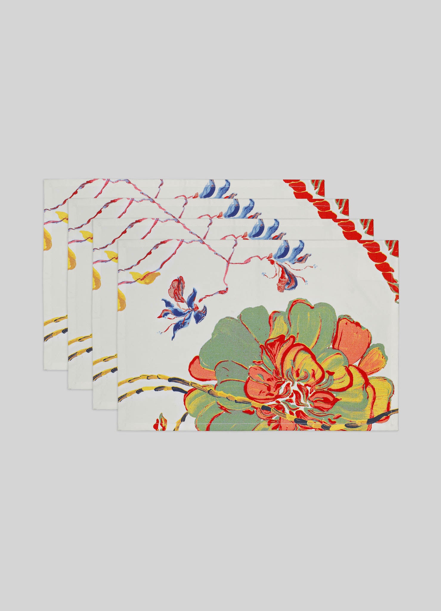 Blossom Red Placemats - Set of 4