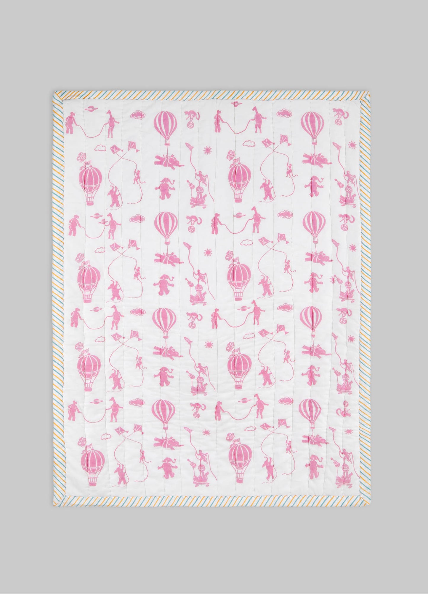 Mela Pink & Orange Baby Quilt