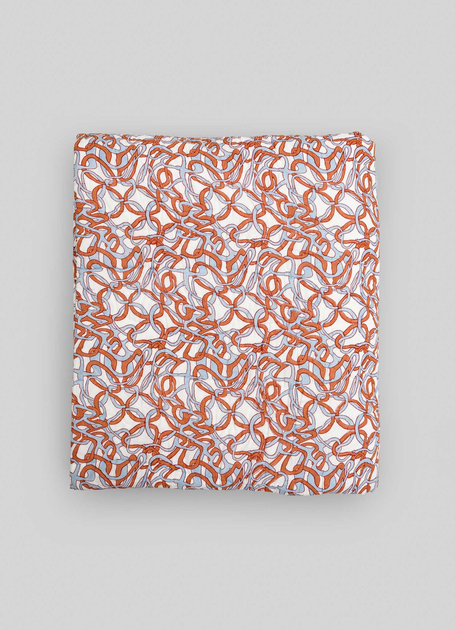 Paigah Orange & Blue King Size Quilt