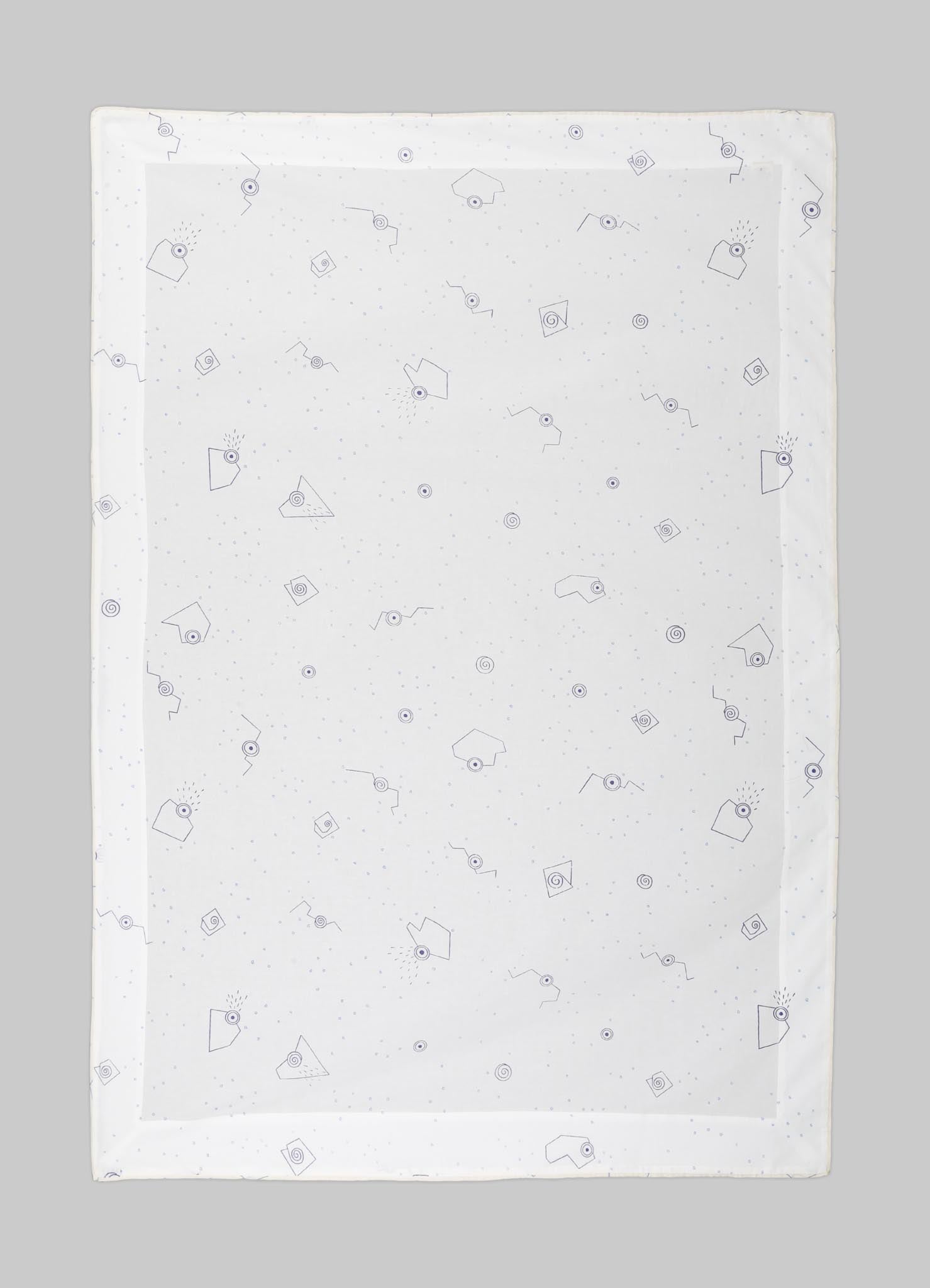 Elephant & Hare Blue Baby Flat Sheet