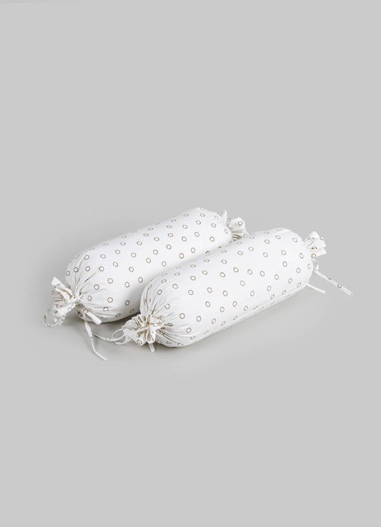 Mela Red & Beige Baby Bolsters - Set of 2