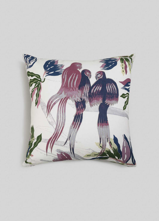 Tree Full Of Parrots Multicolour Cushion Cover 24"x24"