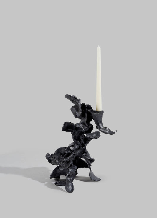 Hundred Petal Rose Bronze Candle Stand