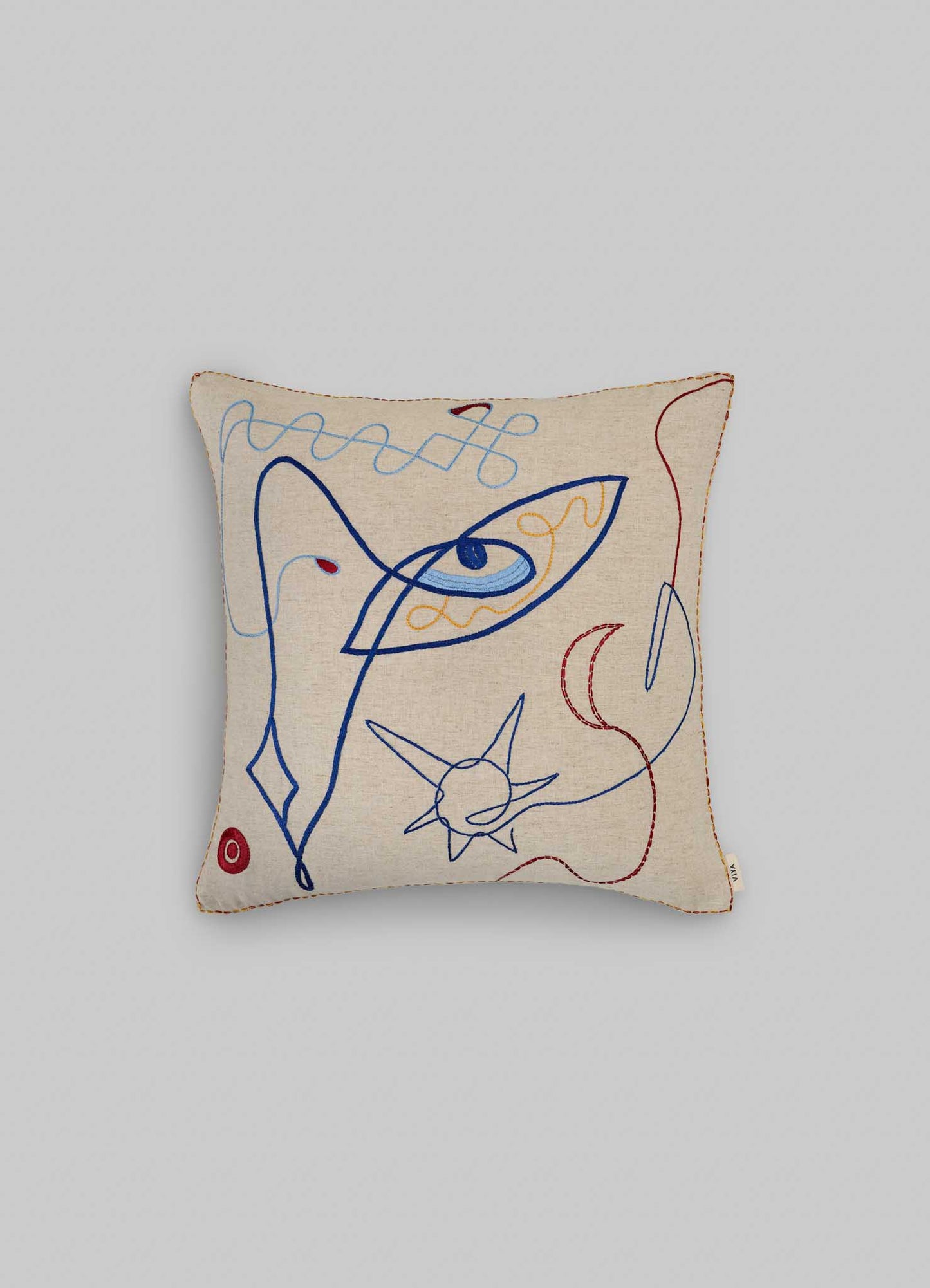 Viya Evil Eye Embroidered Cushion Cover