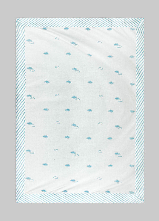 Mela Blue Baby Flat Sheet