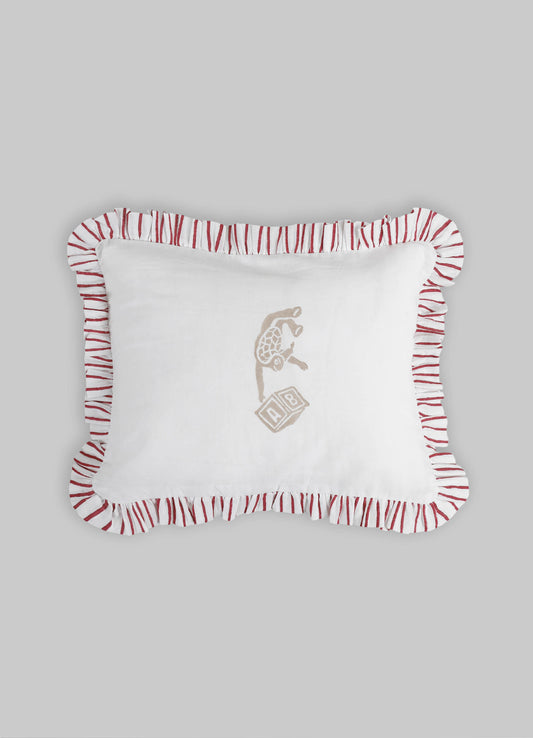 Mela Red & Beige Baby Pillow