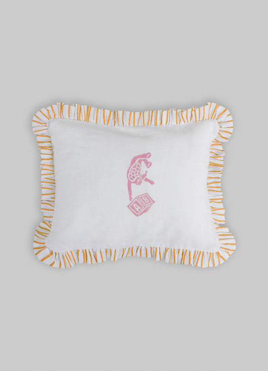 Mela Pink & Orange Baby Pillow