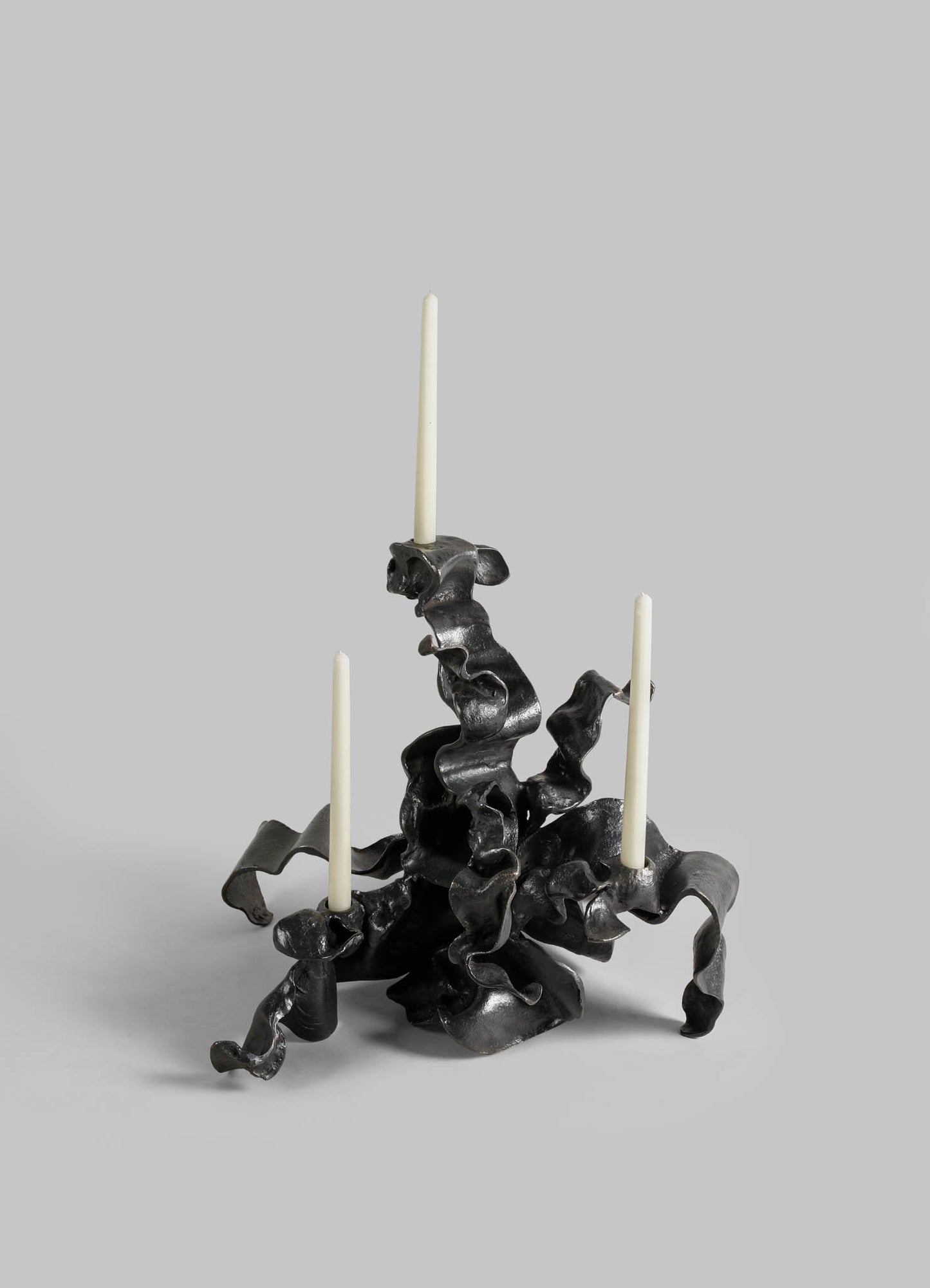 Hundred Petal Rose Bronze Candelabra