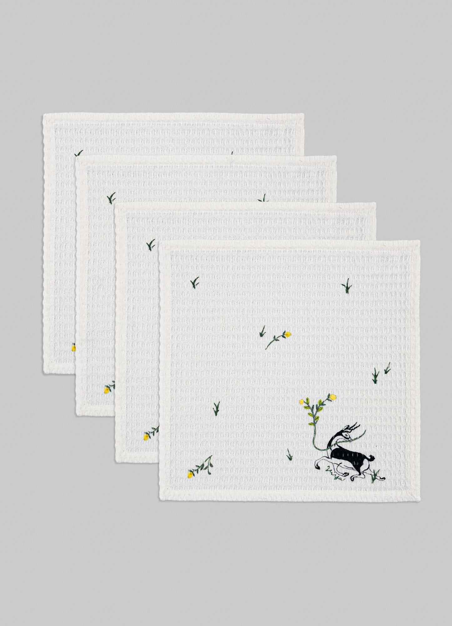 Majestic Blackbuck Face Towels - Set of 4