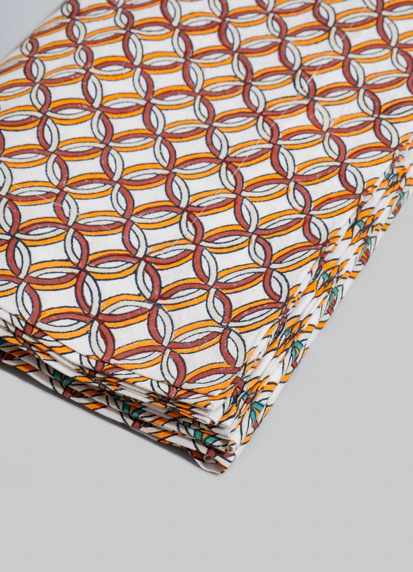 Paigah Green & Rust Table Cloth