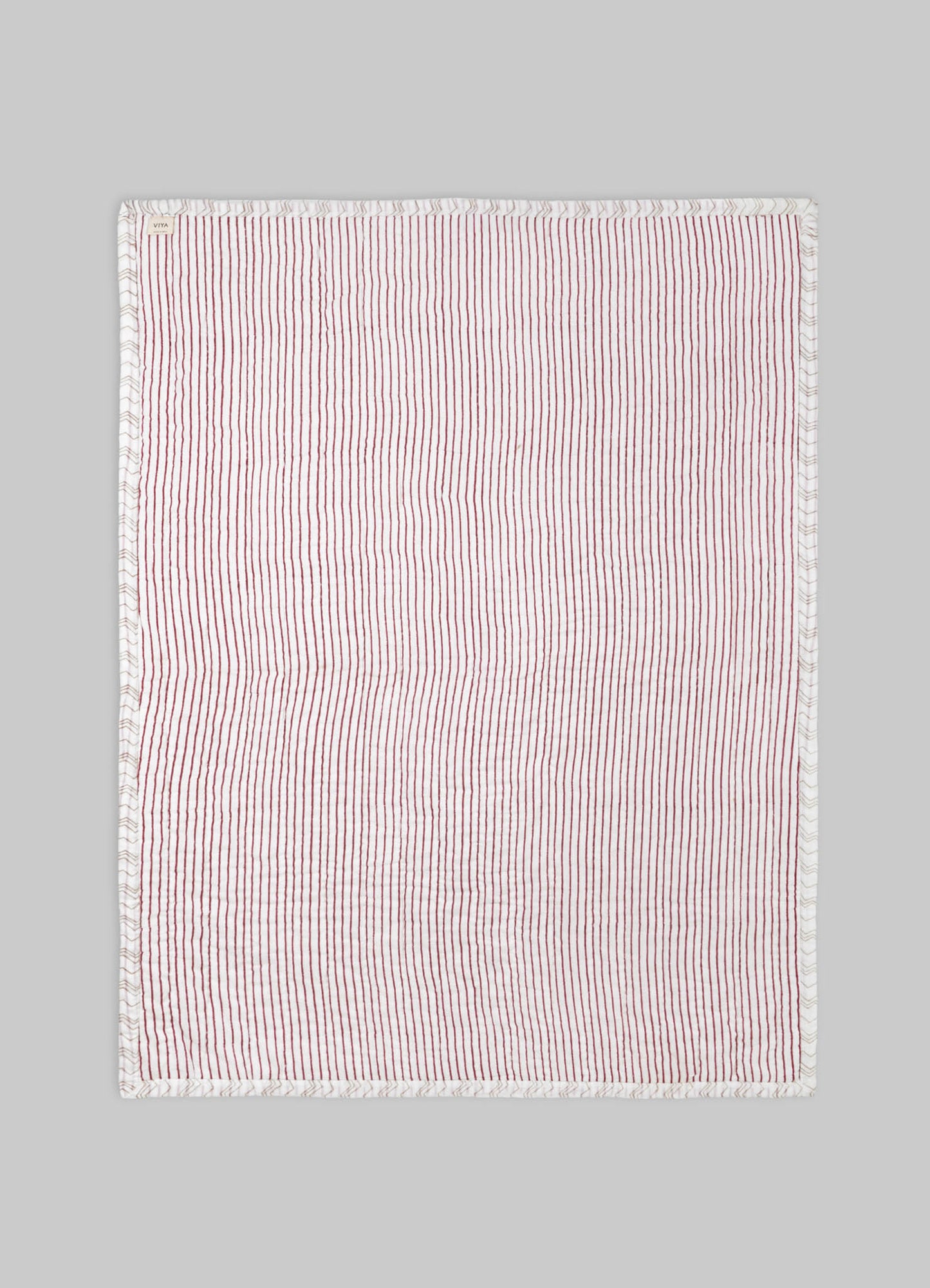 Mela Red & Beige Baby Quilt