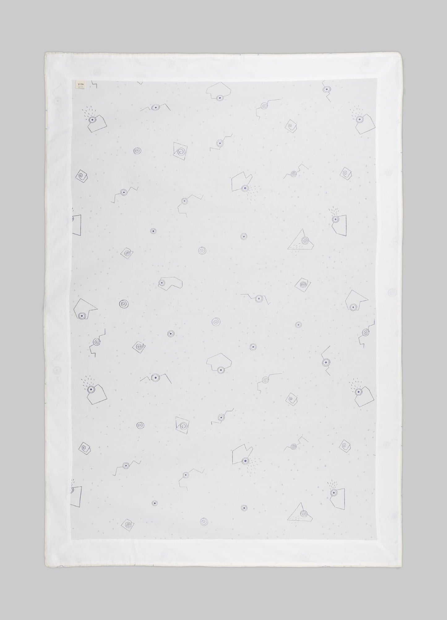 Elephant & Hare Blue Baby Flat Sheet