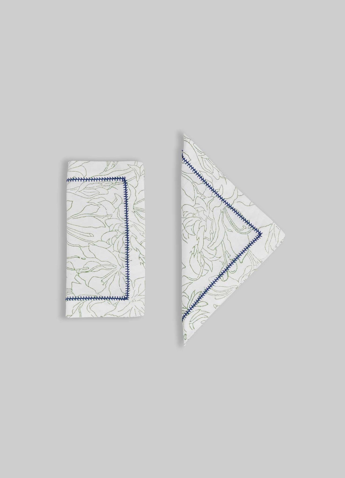 Spring Bouquet Green Cocktail Napkins - Set of 4
