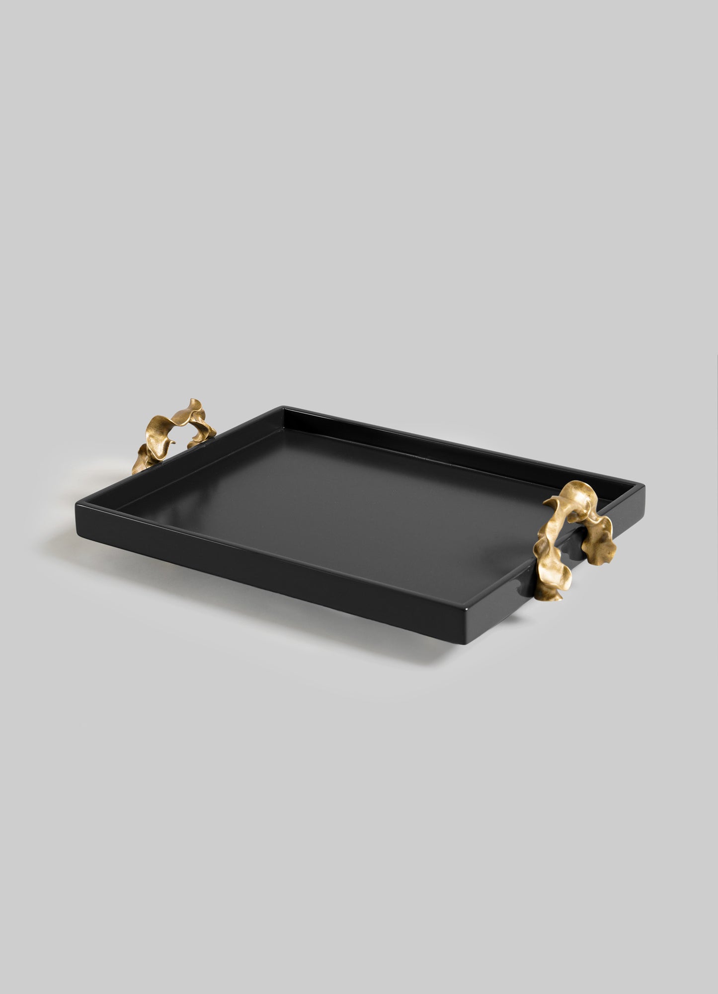 Saffron Black Towel Tray