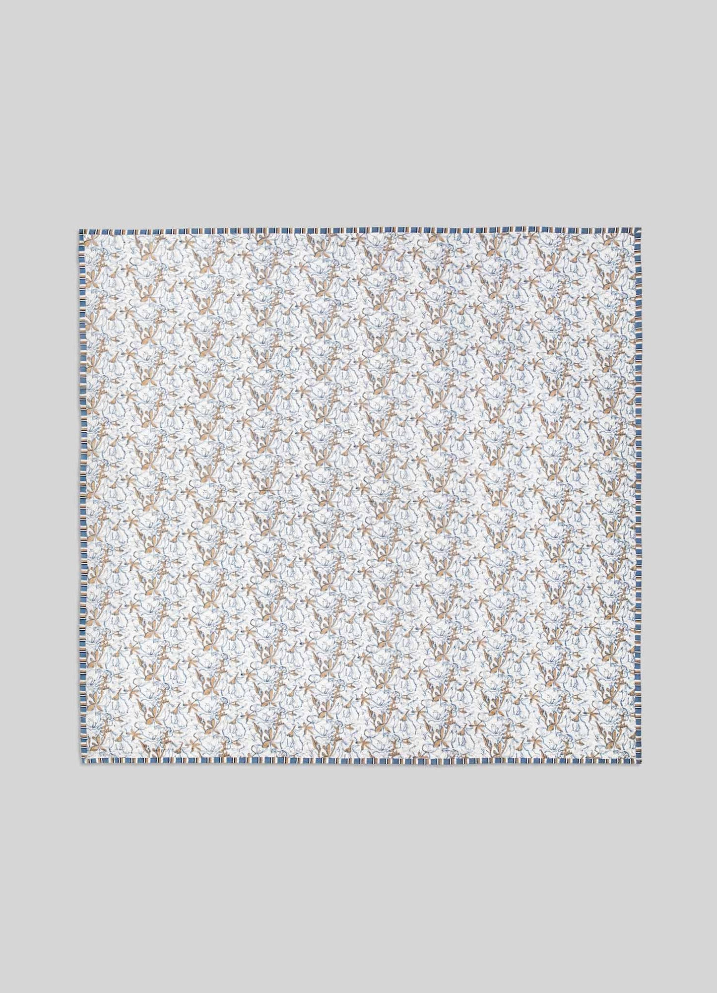 Spring Bouquet Blue & Maroon King Size Quilt