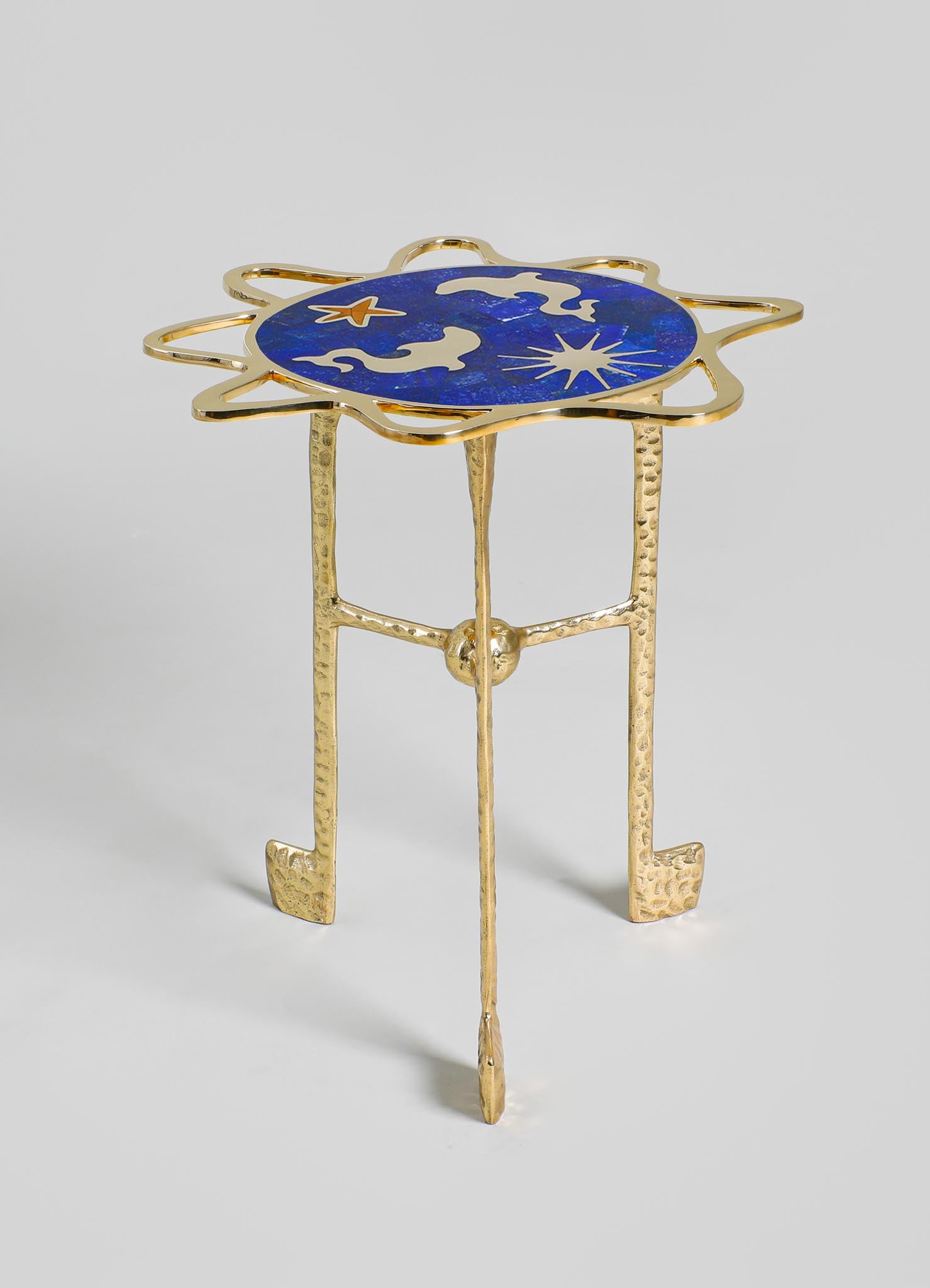brass decorative side table
