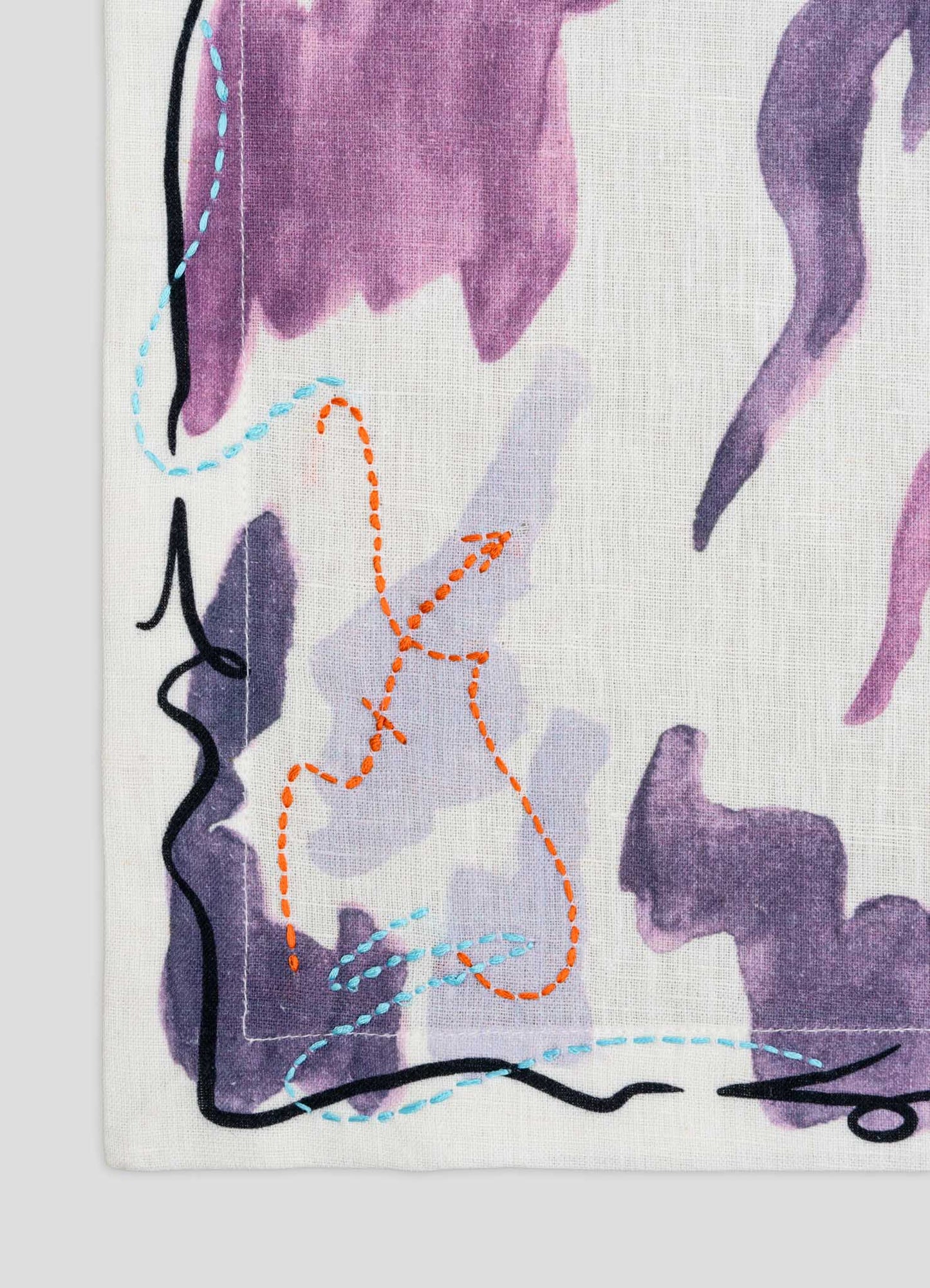 Sagittarius Printed & Hand Embroidered Purple Placemat