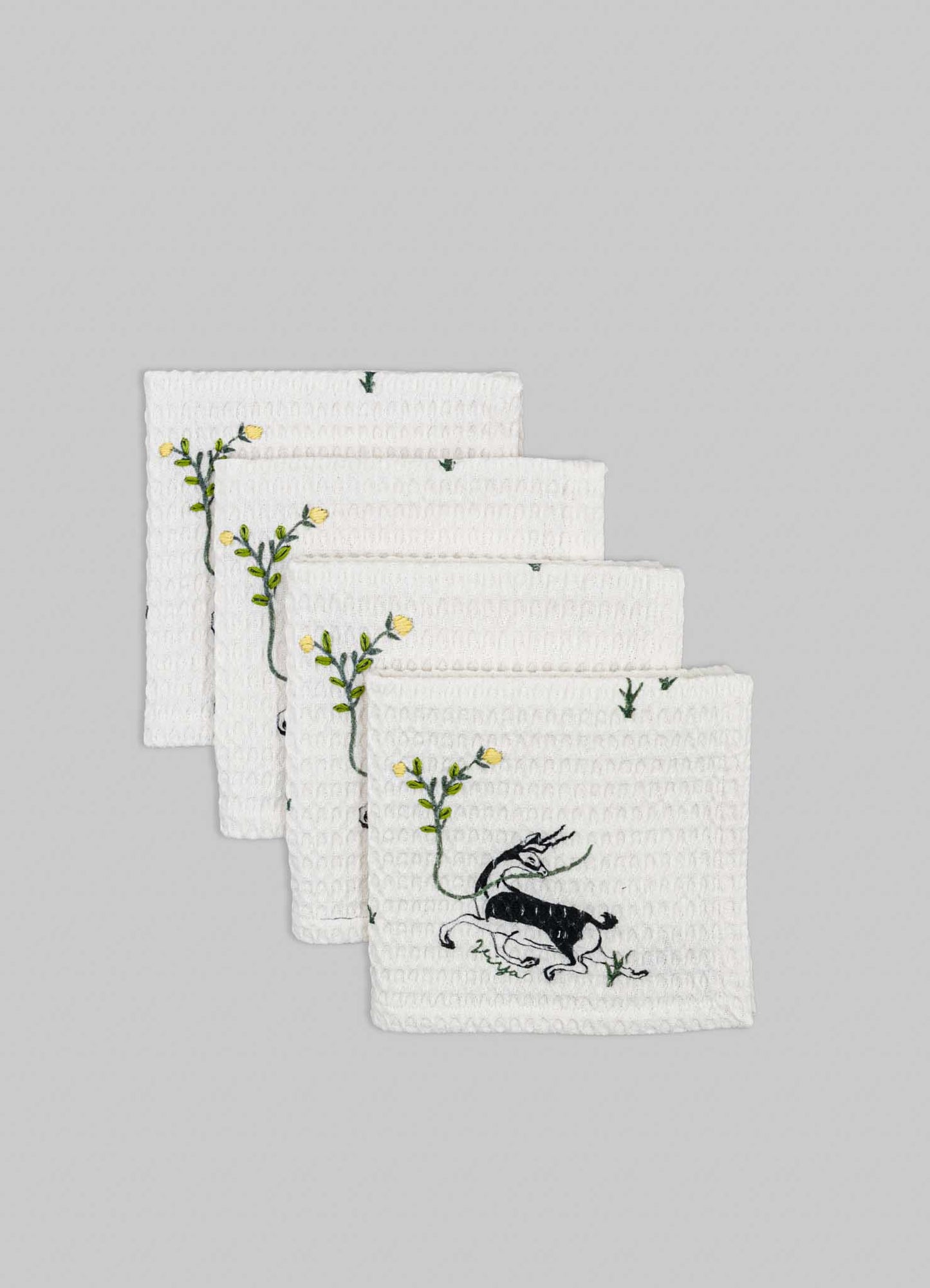 Majestic Blackbuck Face Towels - Set of 4