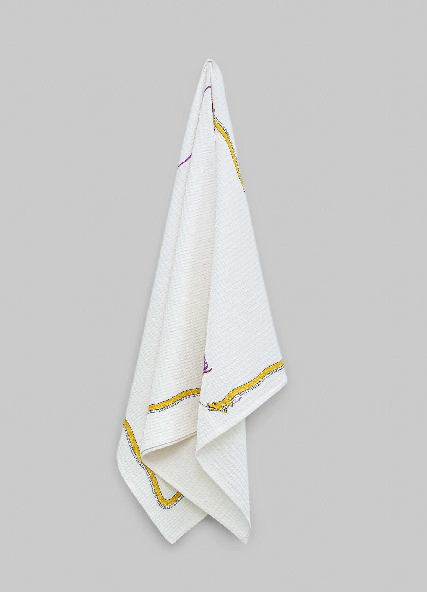 Lurking Crocodile Bath Towel