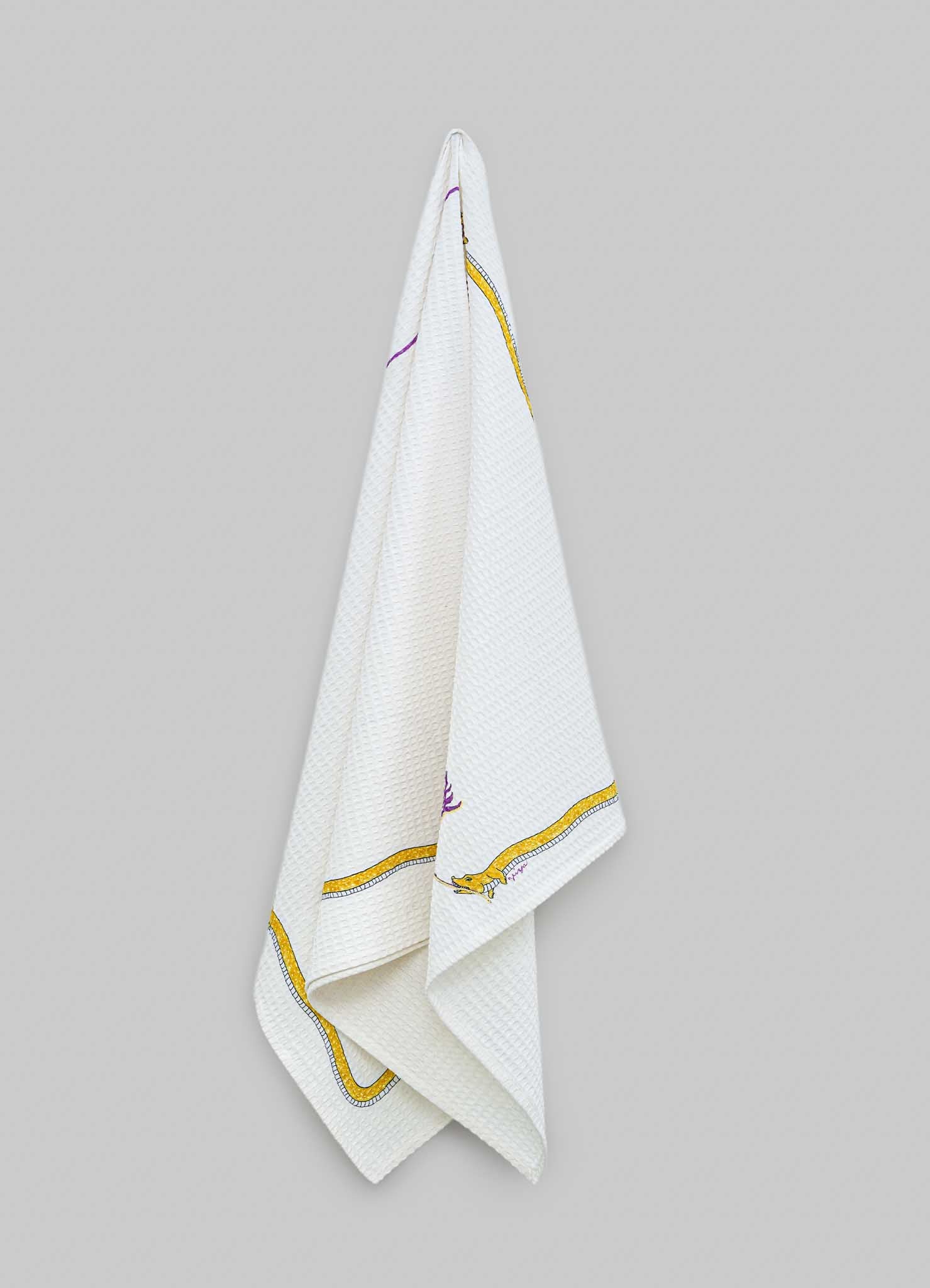 Lurking Crocodile Bath Towel