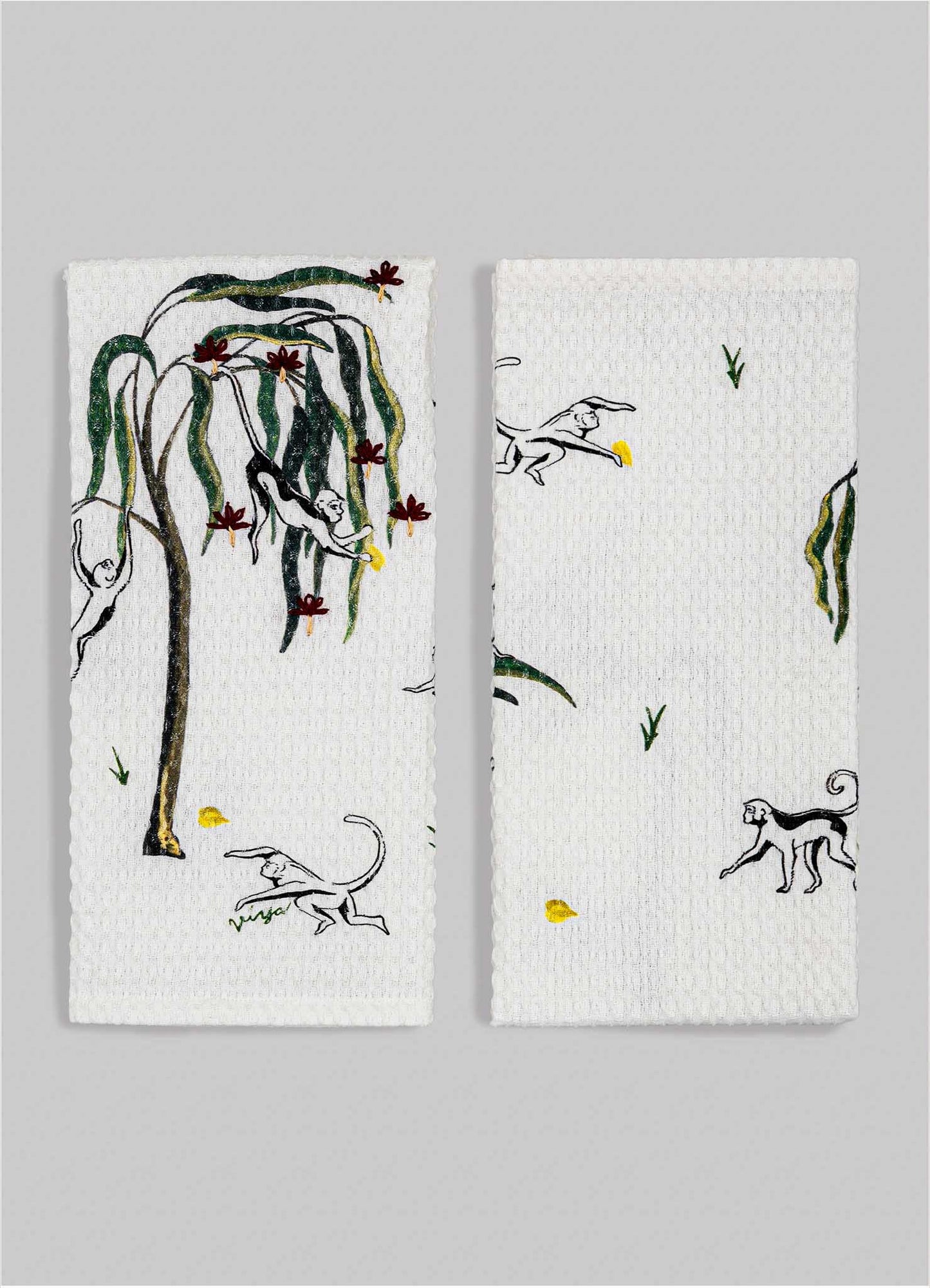 Mischievous Monkey Hand Towels - Set of 2