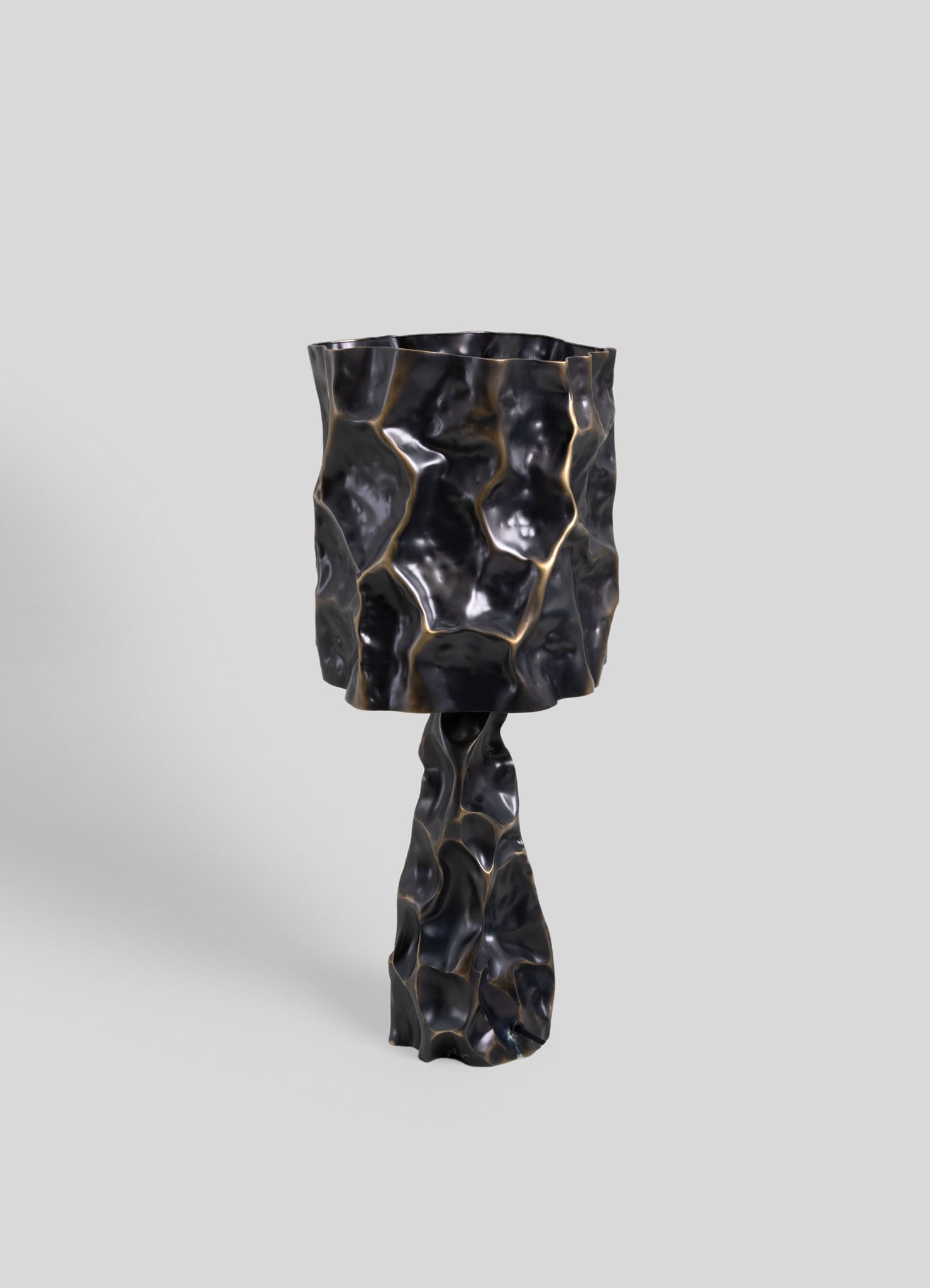 antique brass metal table lamp