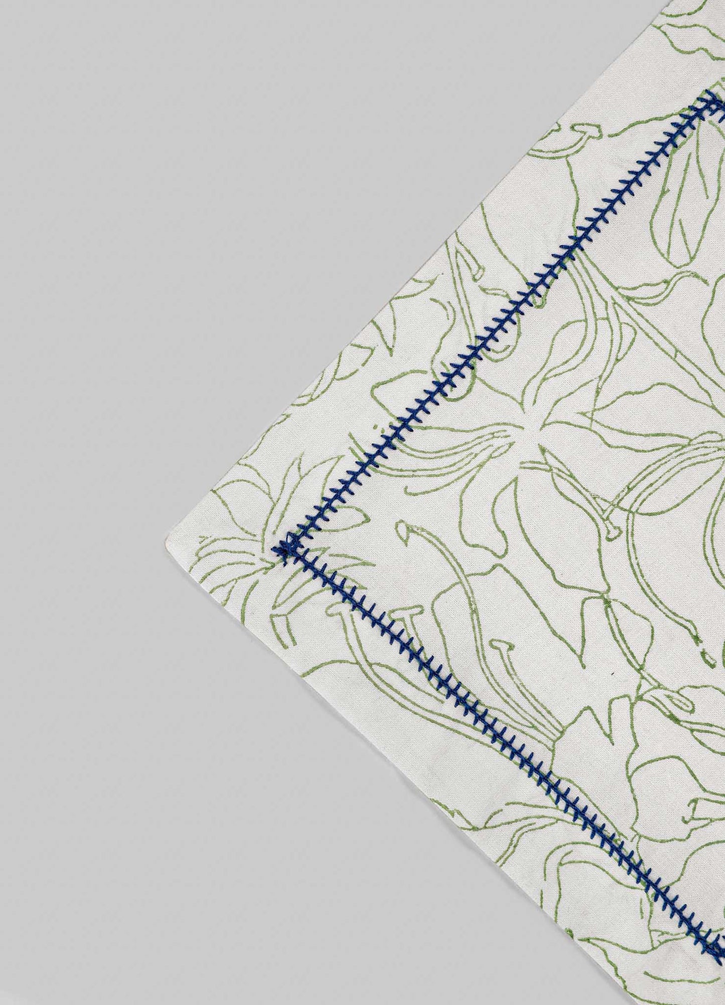 Spring Bouquet Green Cocktail Napkins - Set of 4