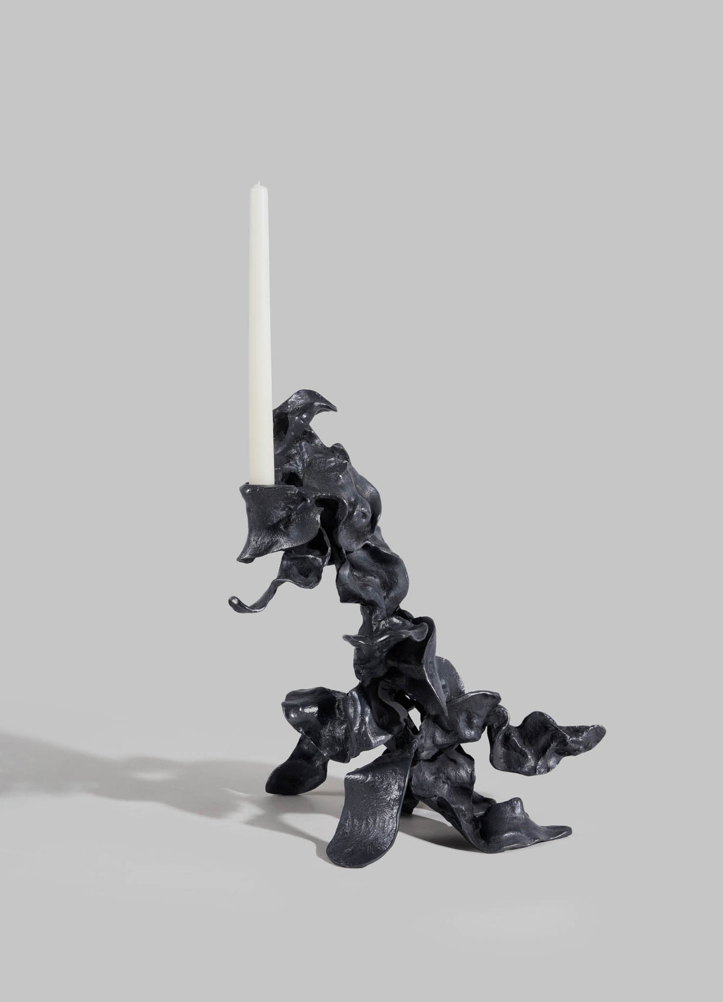 Hundred Petal Rose Bronze Candle Stand