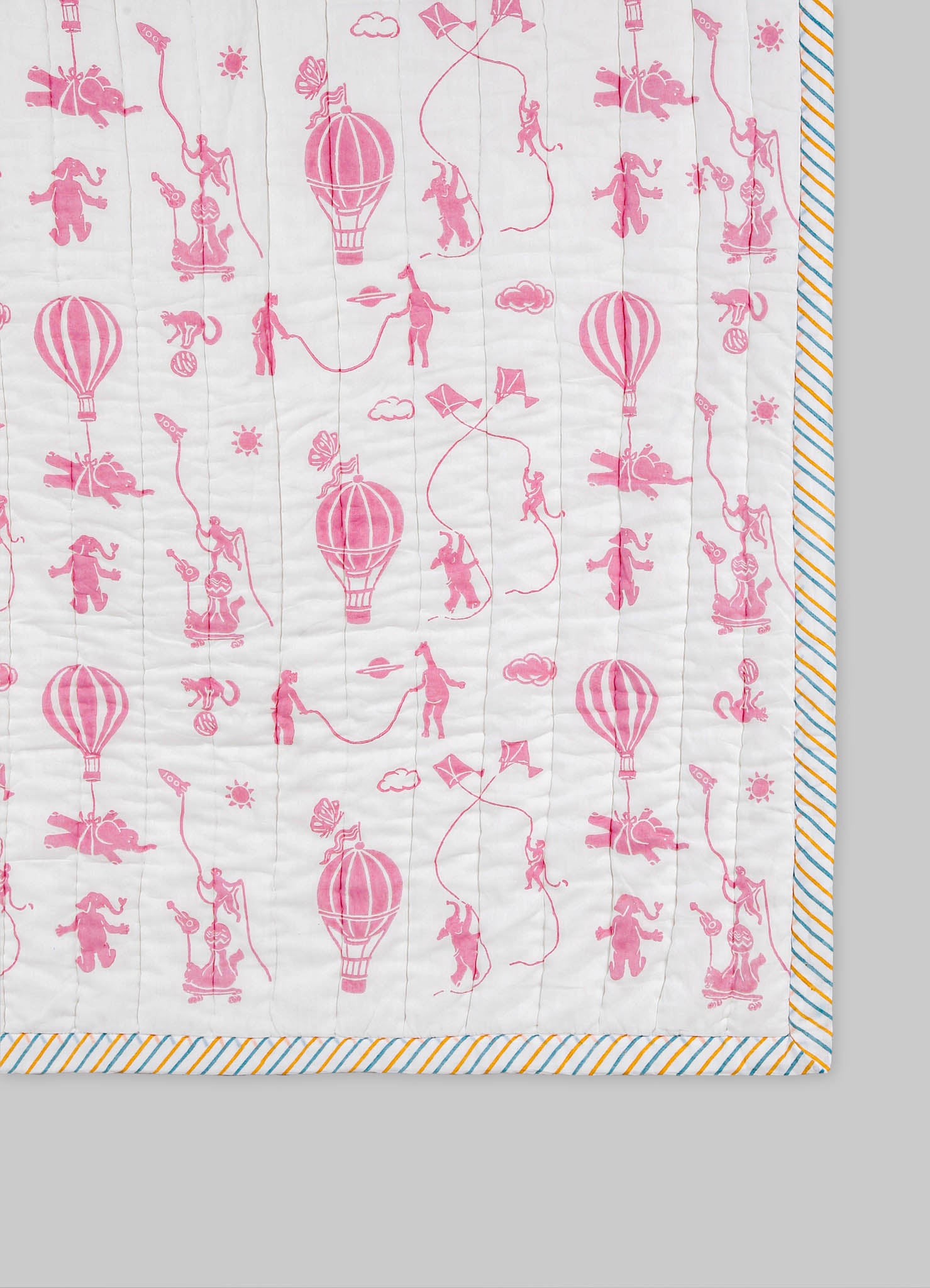 Mela Pink & Orange Baby Quilt