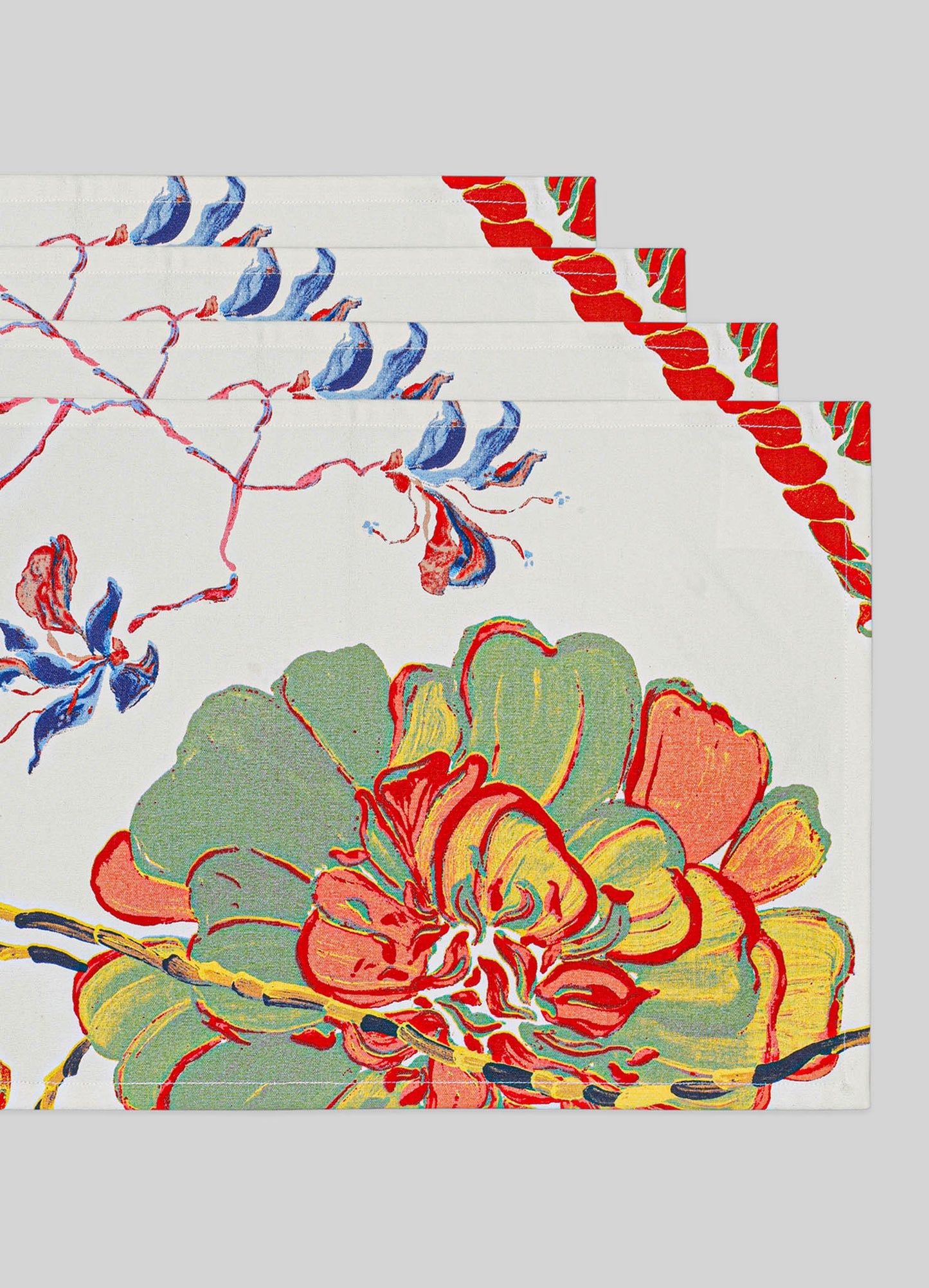 Blossom Red Placemats - Set of 4