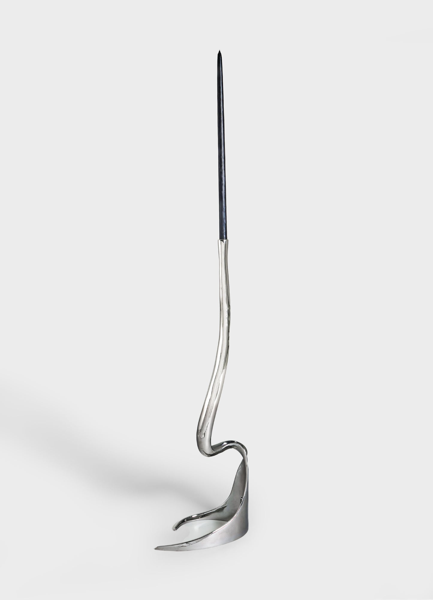 Cobra Nickel Candle Stand