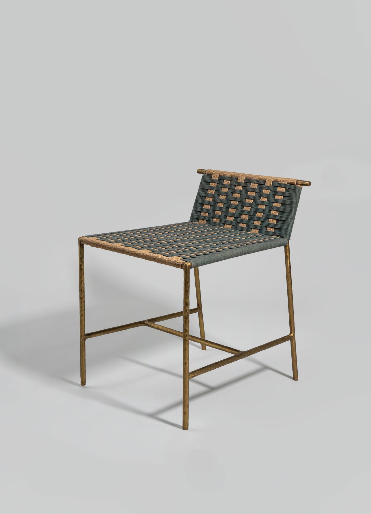 Twist & Knot Green Stool