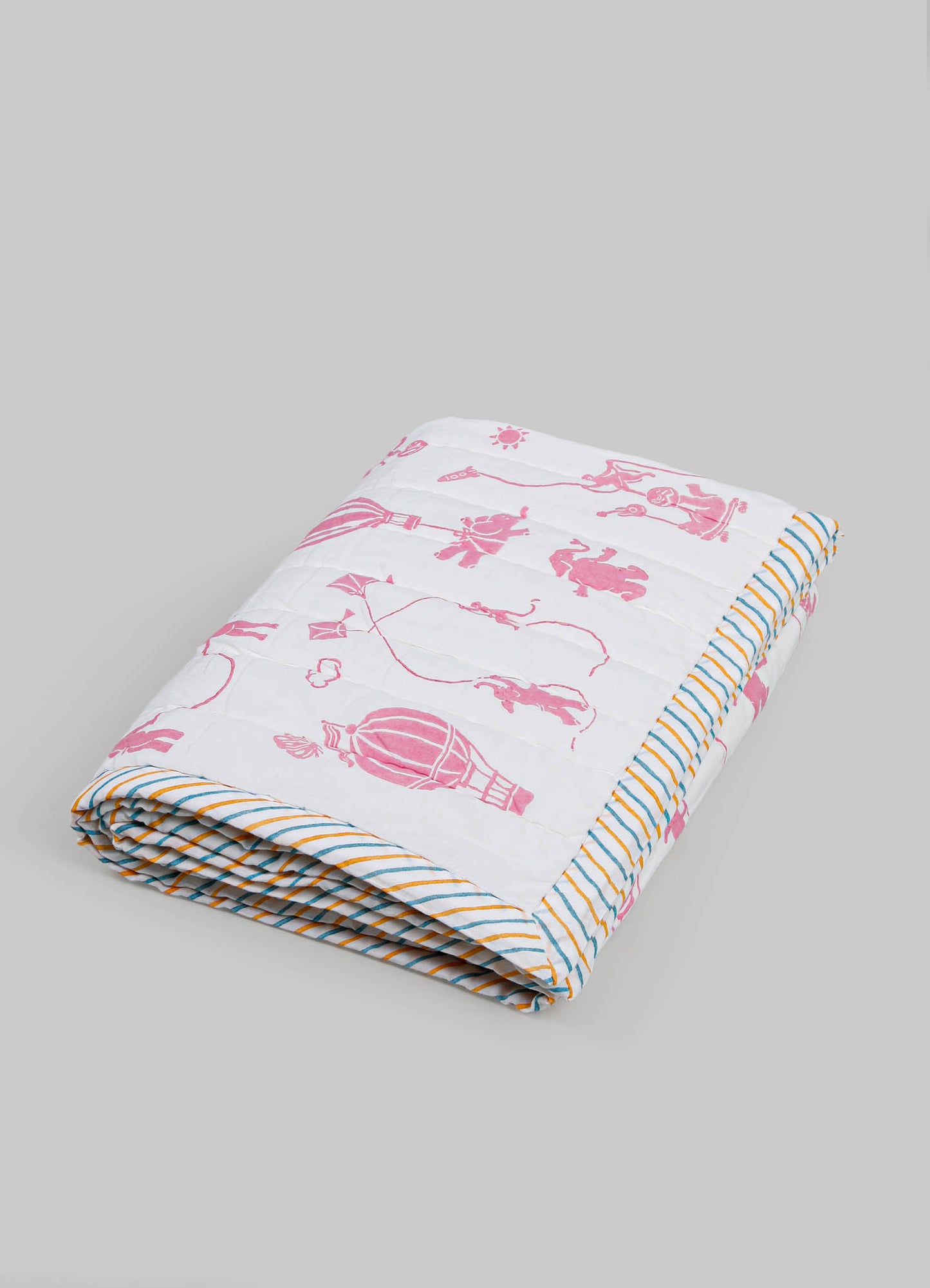 Mela Pink & Orange Baby Quilt