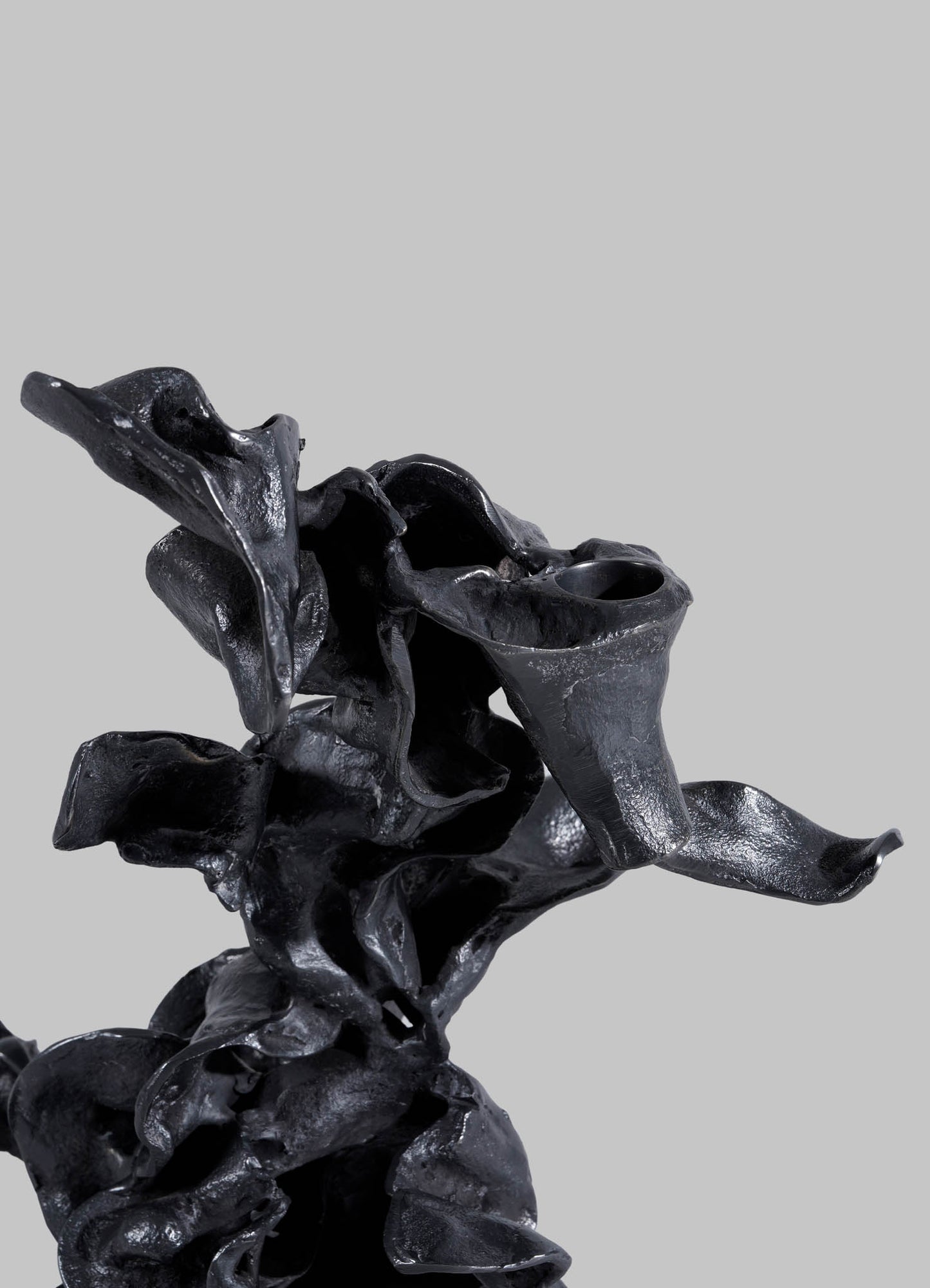 Hundred Petal Rose Bronze Candle Stand