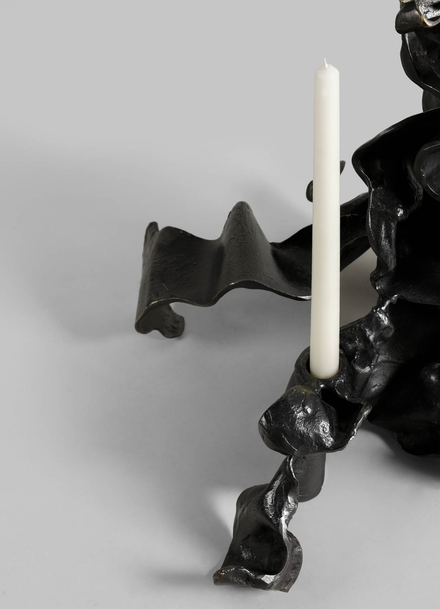 Hundred Petal Rose Bronze Candelabra