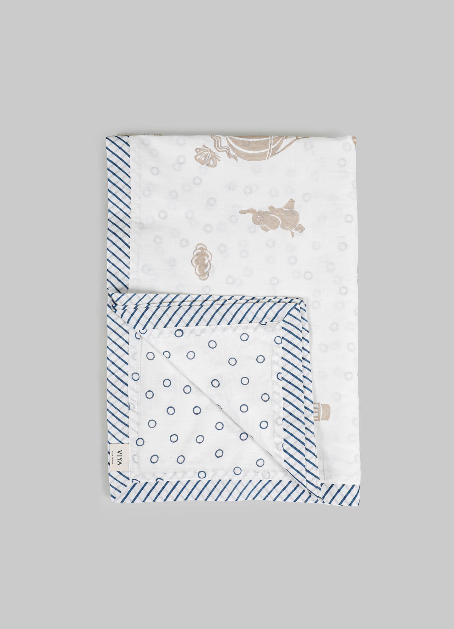Mela Blue & Beige Baby Dohar