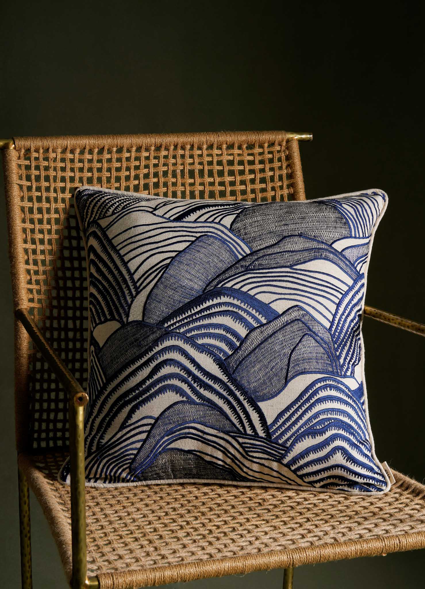Viya Embroidered Cushion Cover