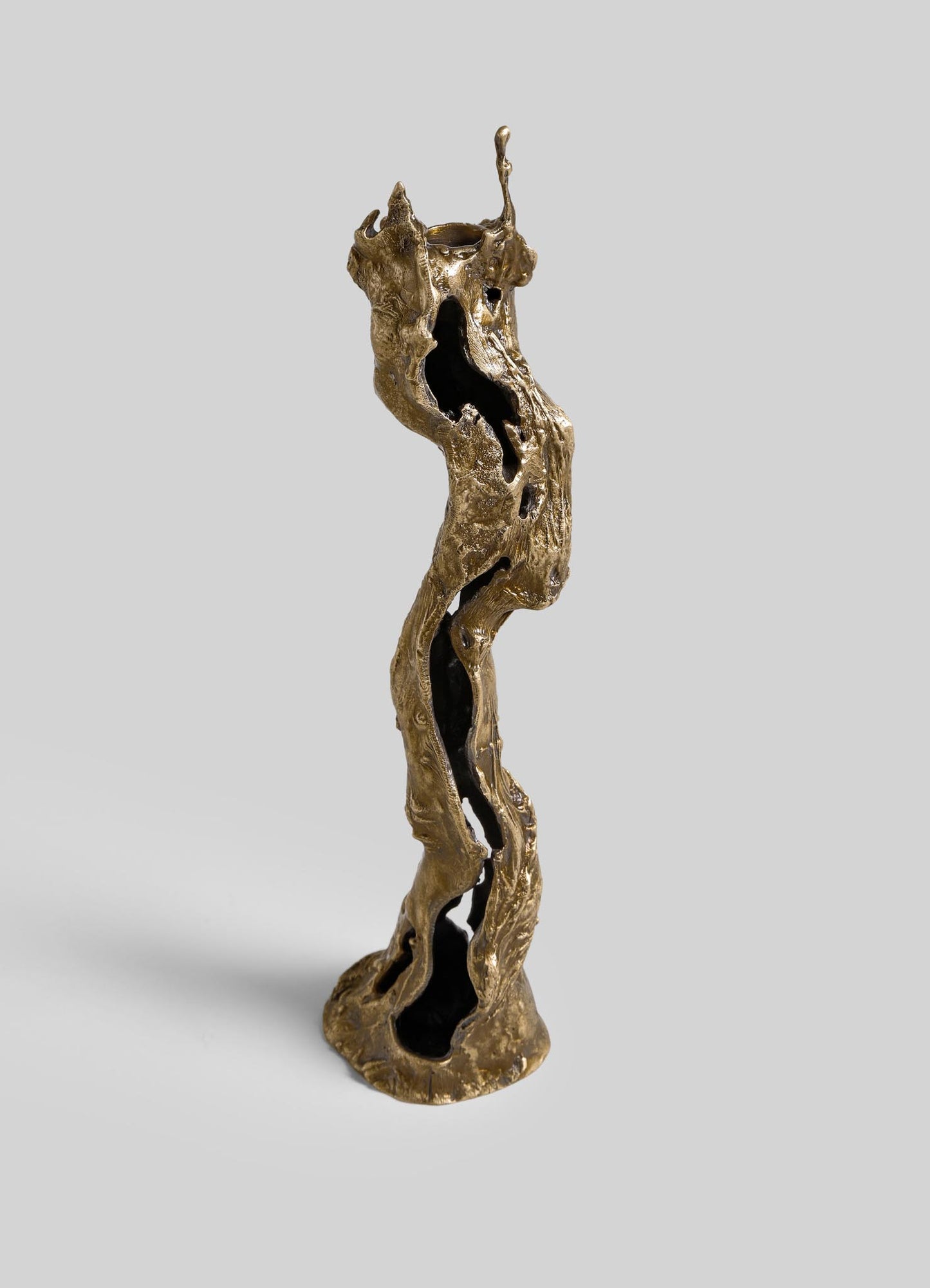 handmade luxury candle sticks viya brass patinated