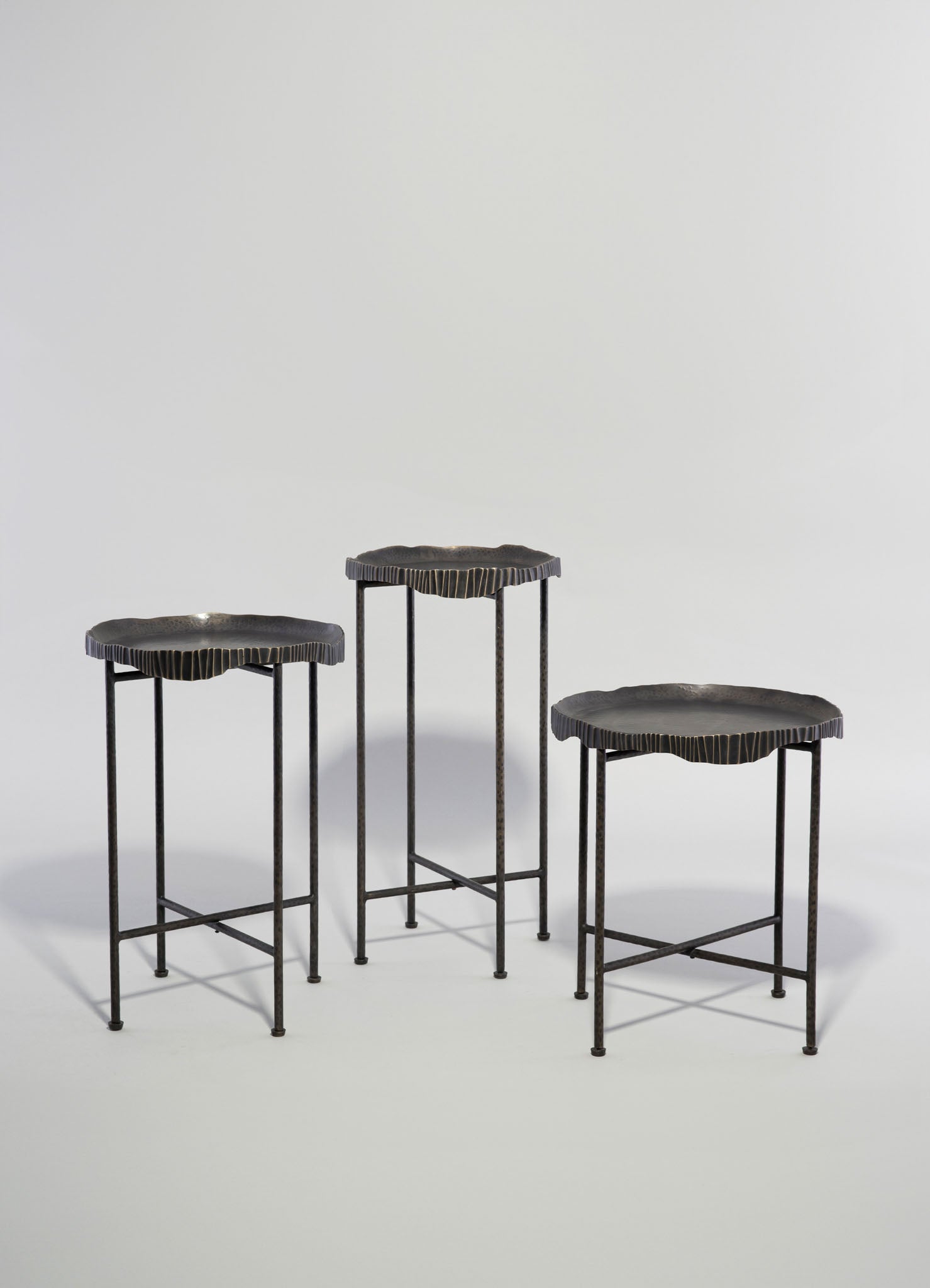 round brass tray table online
