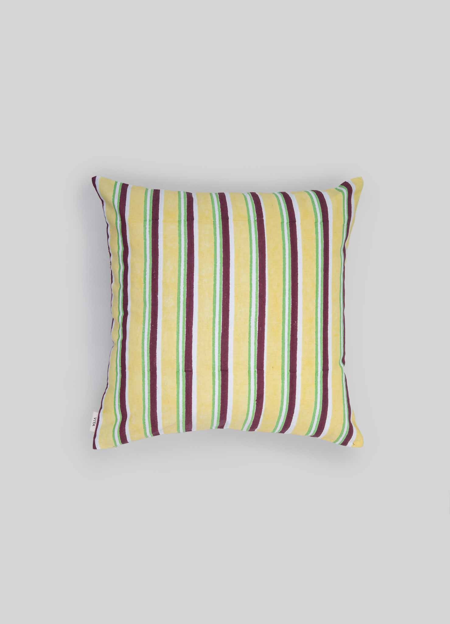 Spring Bouquet Green & Yellow Cushion Cover 18"x18"