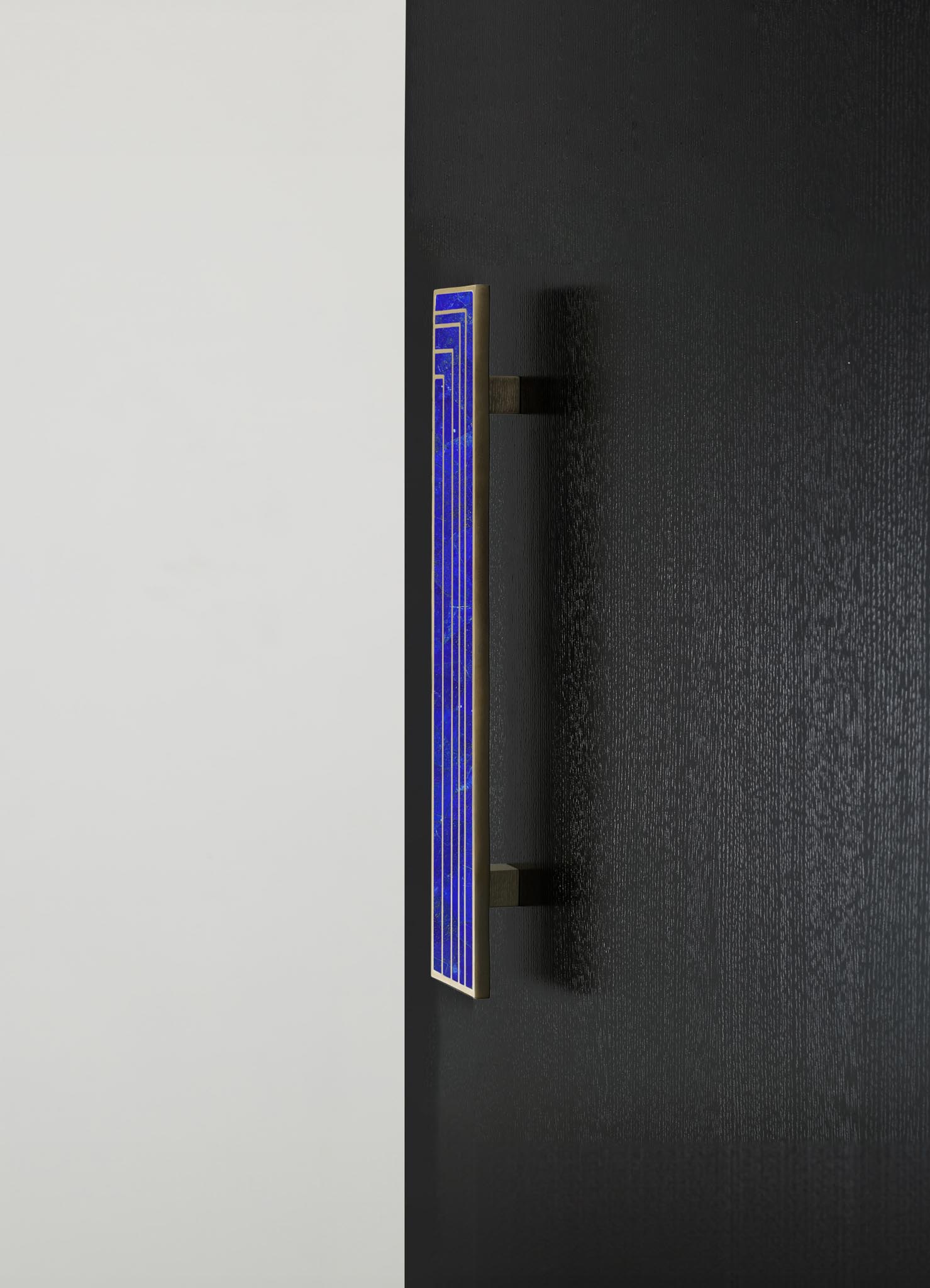 brass inlay stone handles