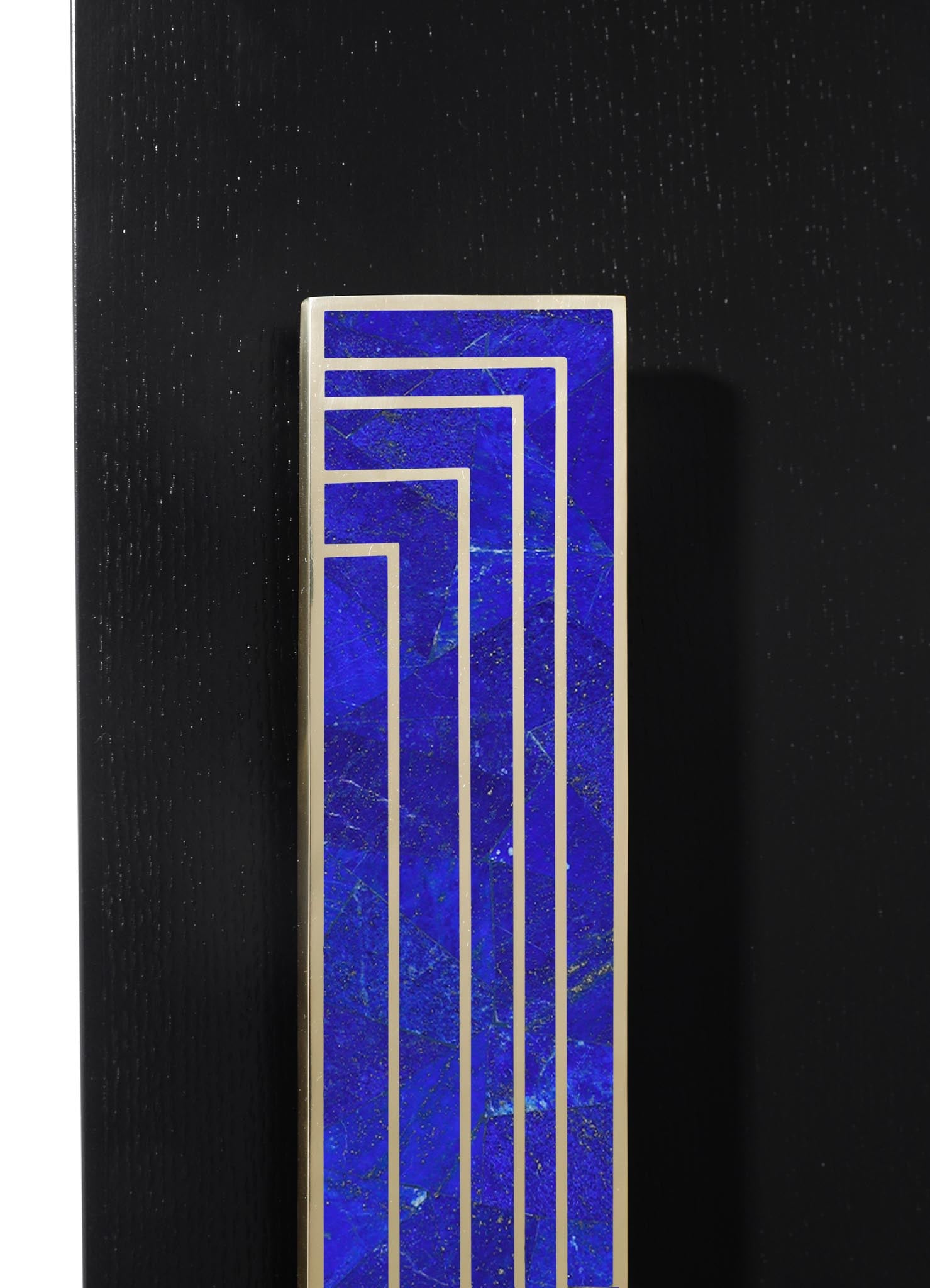 stone handle with brass inlay