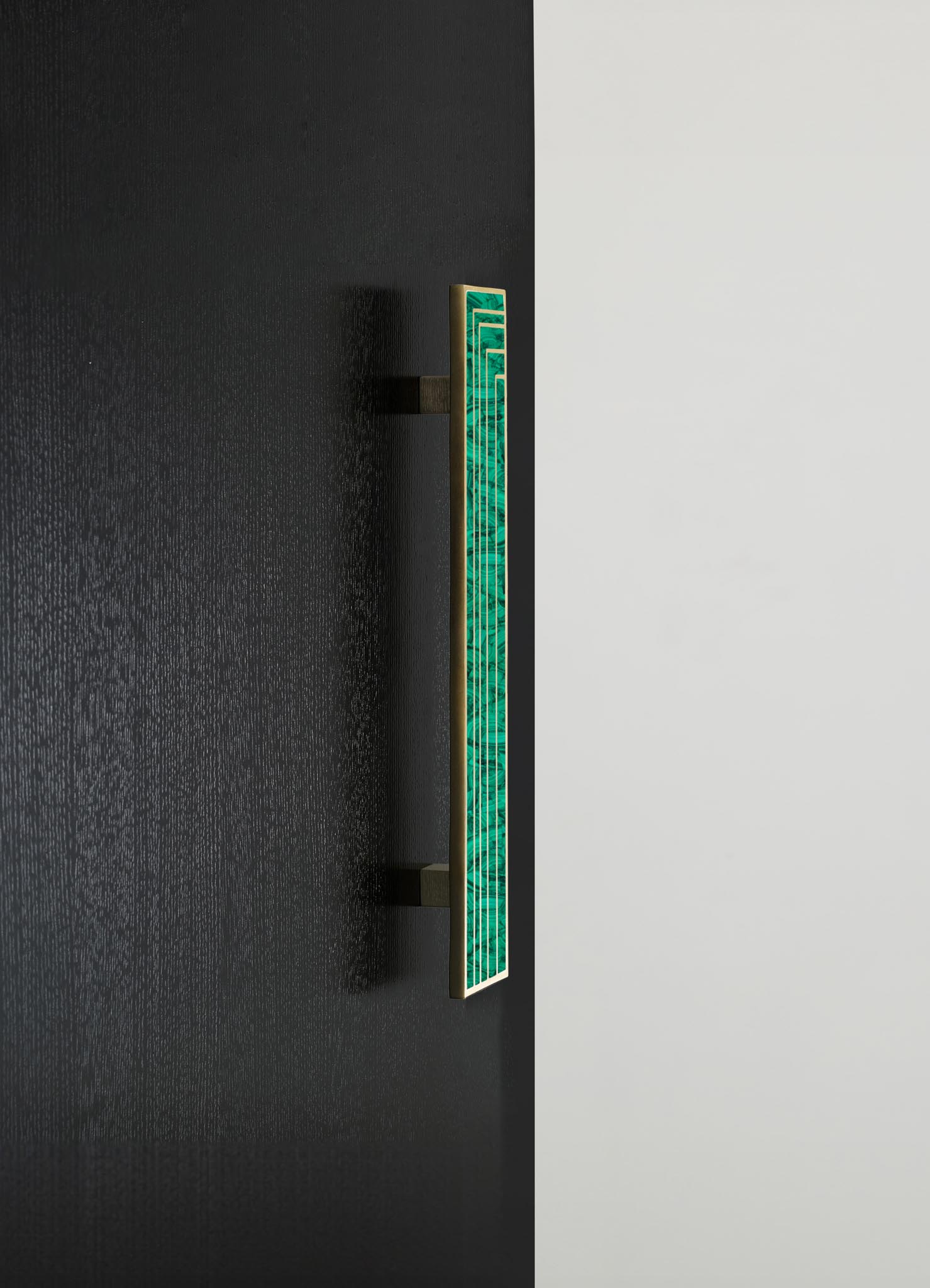 brass inlay stone handles