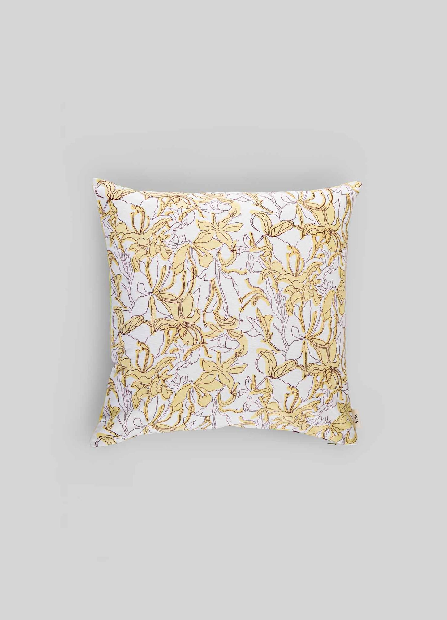 Spring Bouquet Green & Yellow Cushion Cover 18"x18"