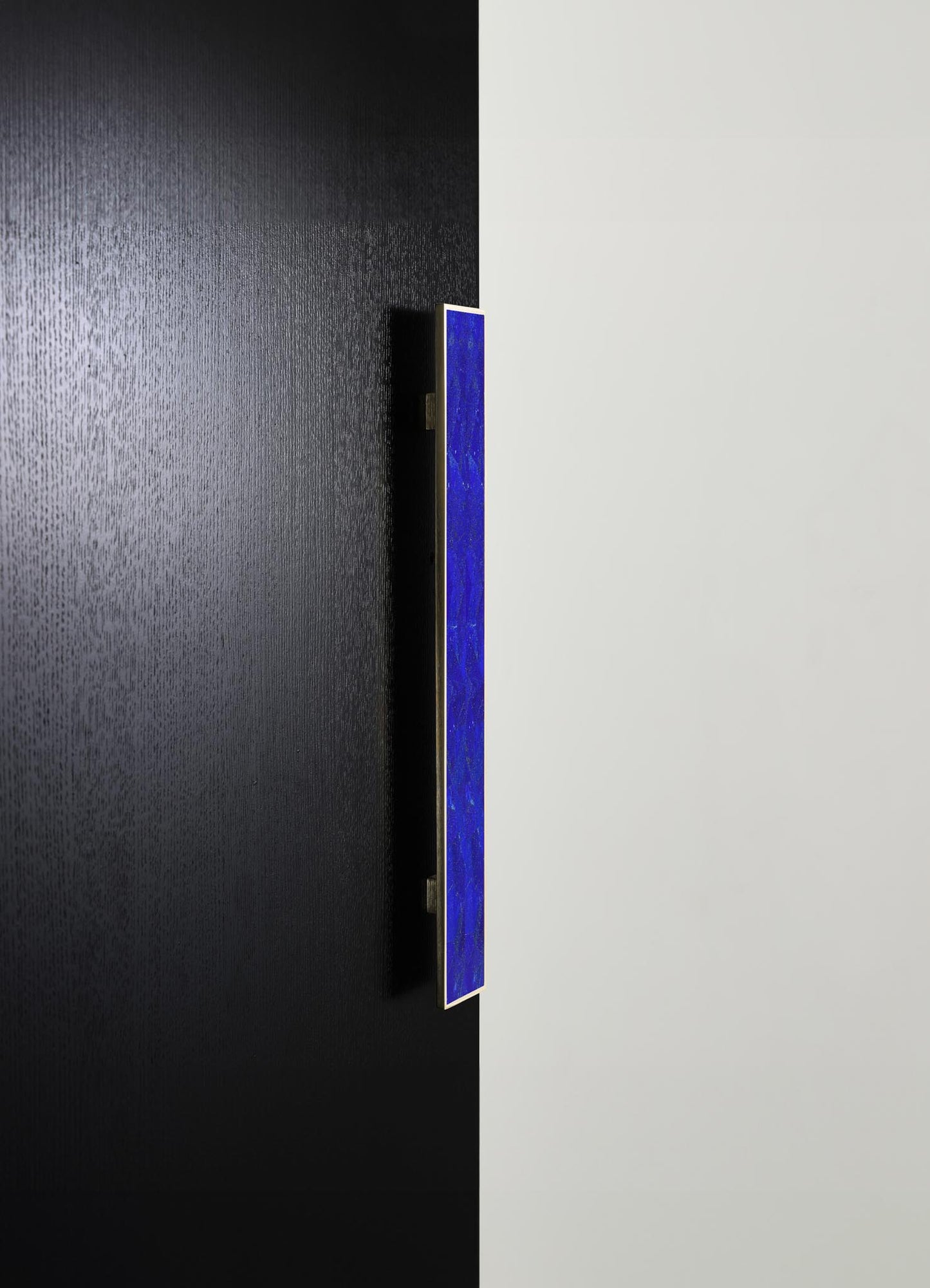 stone inlay brass door handle