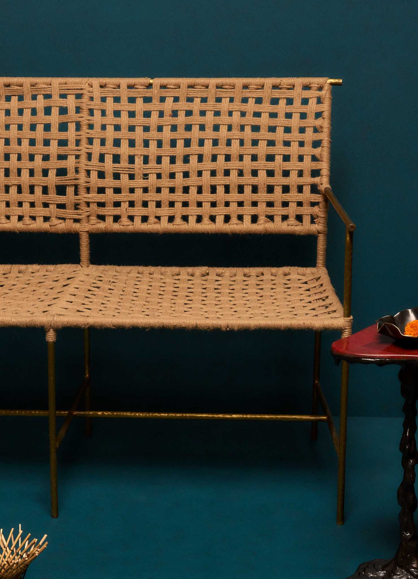 Viya Twist And Knot Knitted Bench