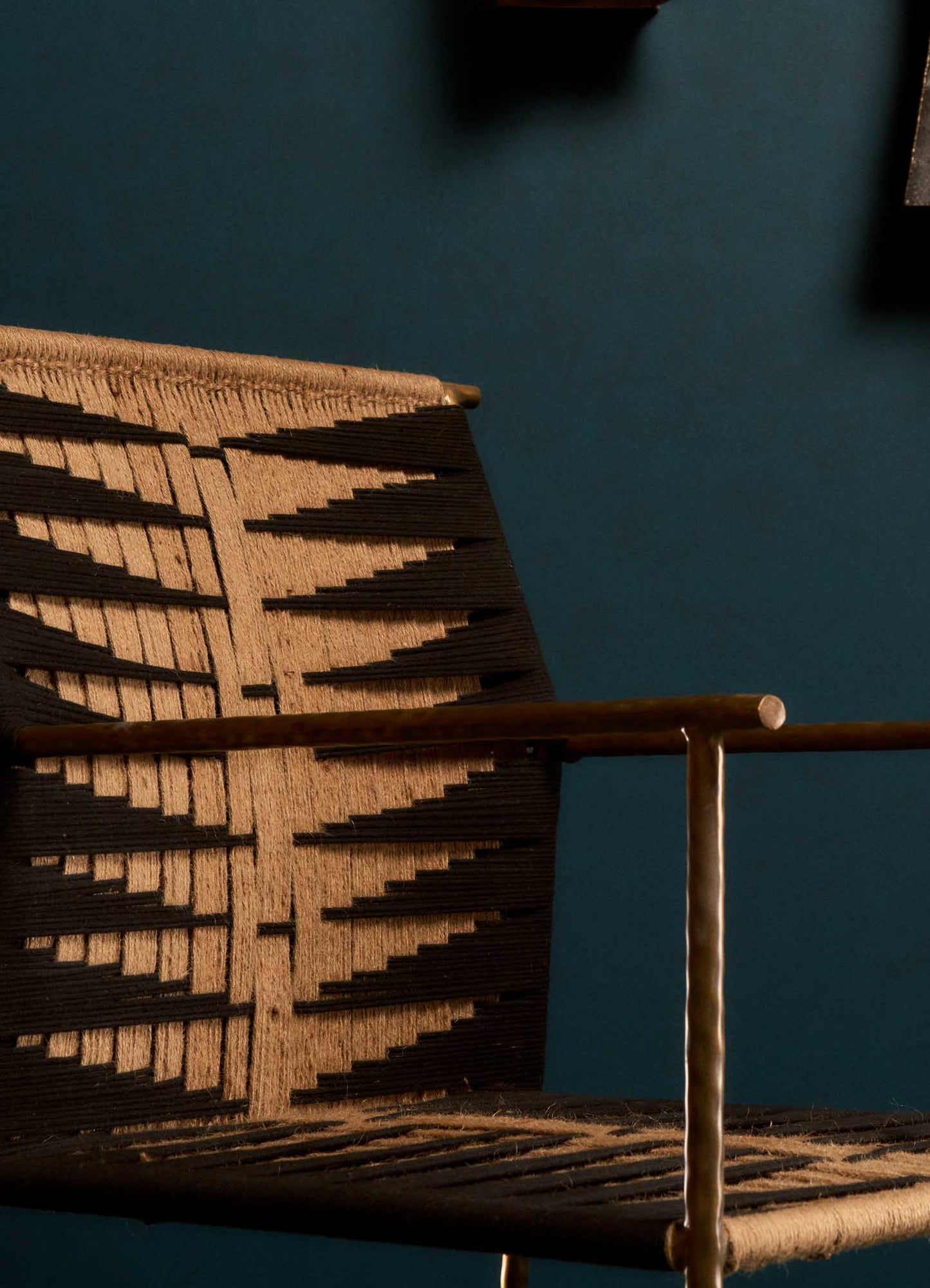 Viya Black Knitted Chair