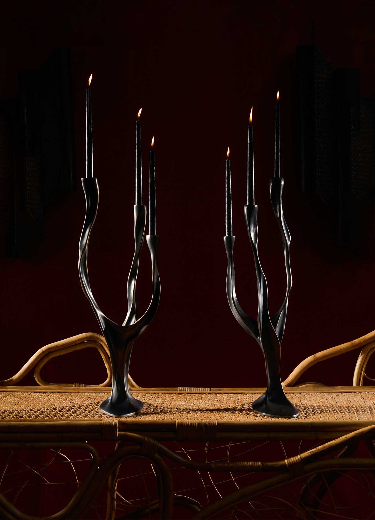 Under The Banyan Bronze Candle Stand Medium