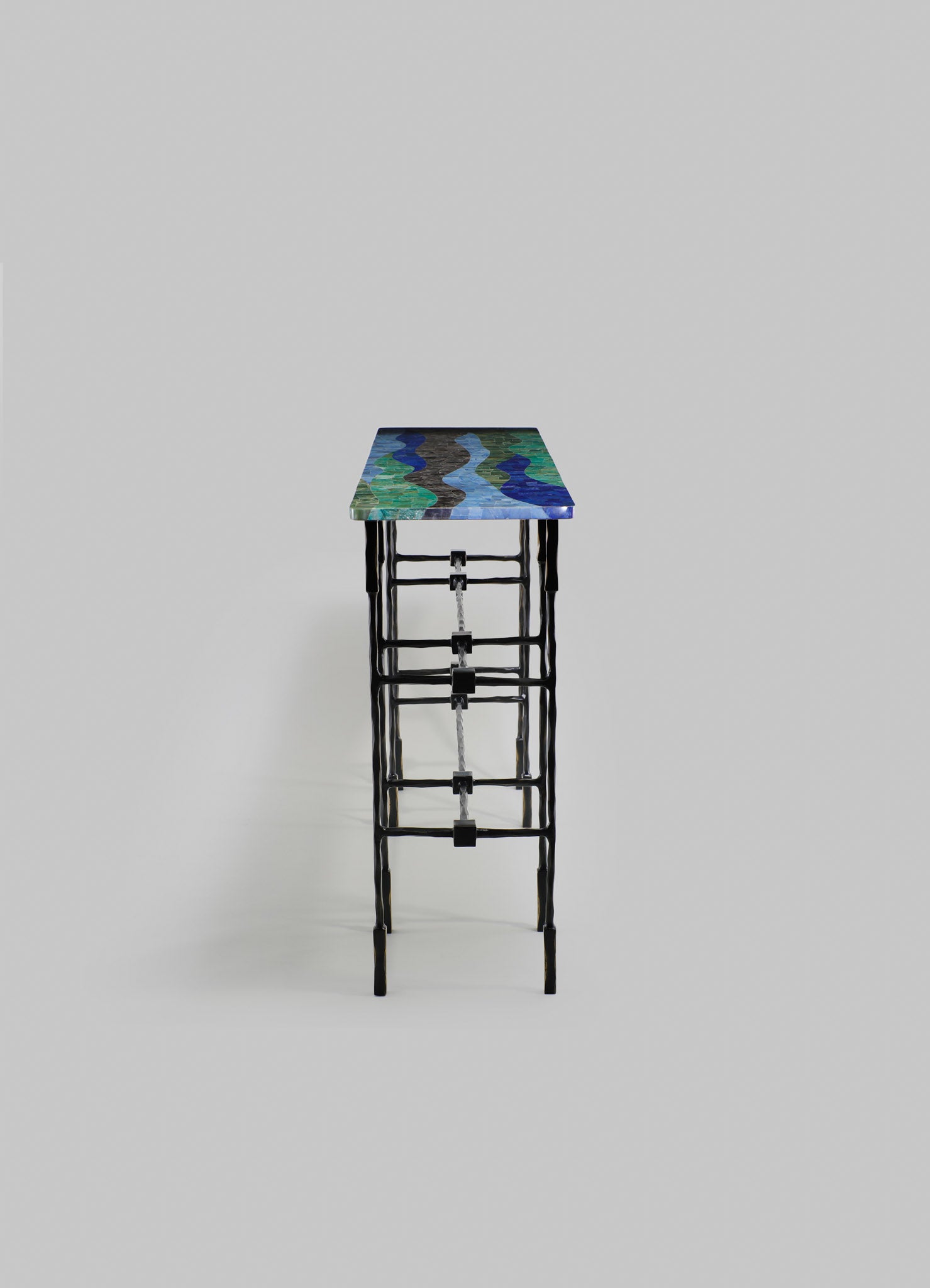 marble top brass leg console table