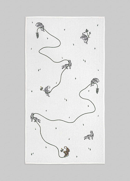 Lounging Tiger Bath Towel